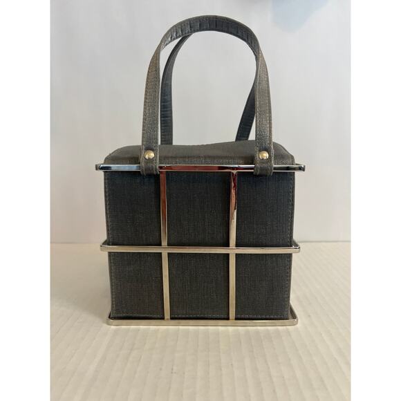 Vintage INSPIRED 1950s Wounded Bird Etra Box Purse with silver caging - Picture 1 of 16
